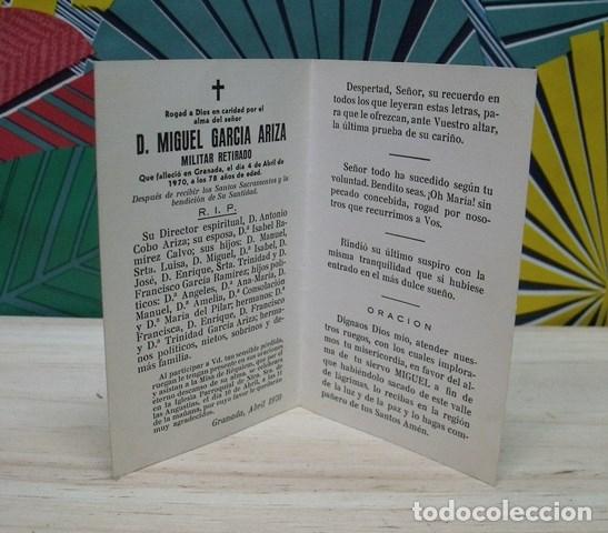 Postales: Esquela Recordatoria de Granada de 1970 - Foto 2