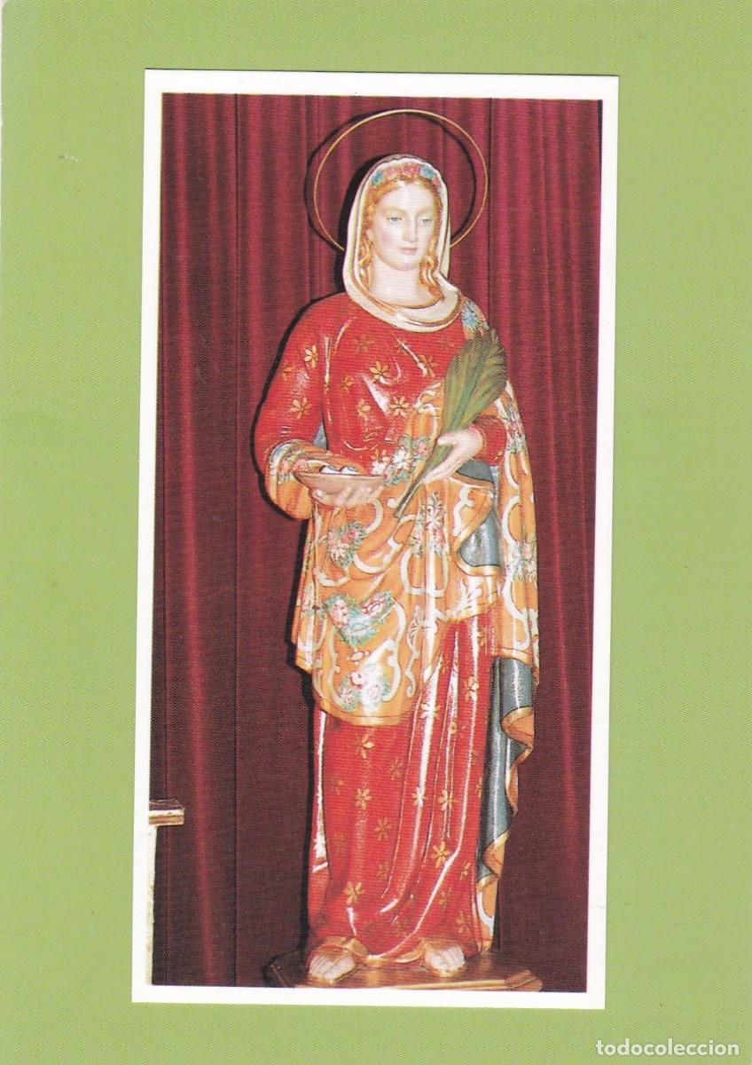 Postales: ESTAMPA SANTA LUCIA - ORACION (REVERSO)