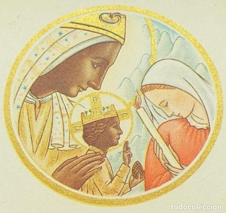 Postales: ANTIGUA TARJETA PEQUE&Ntilde;A ARTE SACRO A1 NTRA. SRA. DE MONTSERRAT