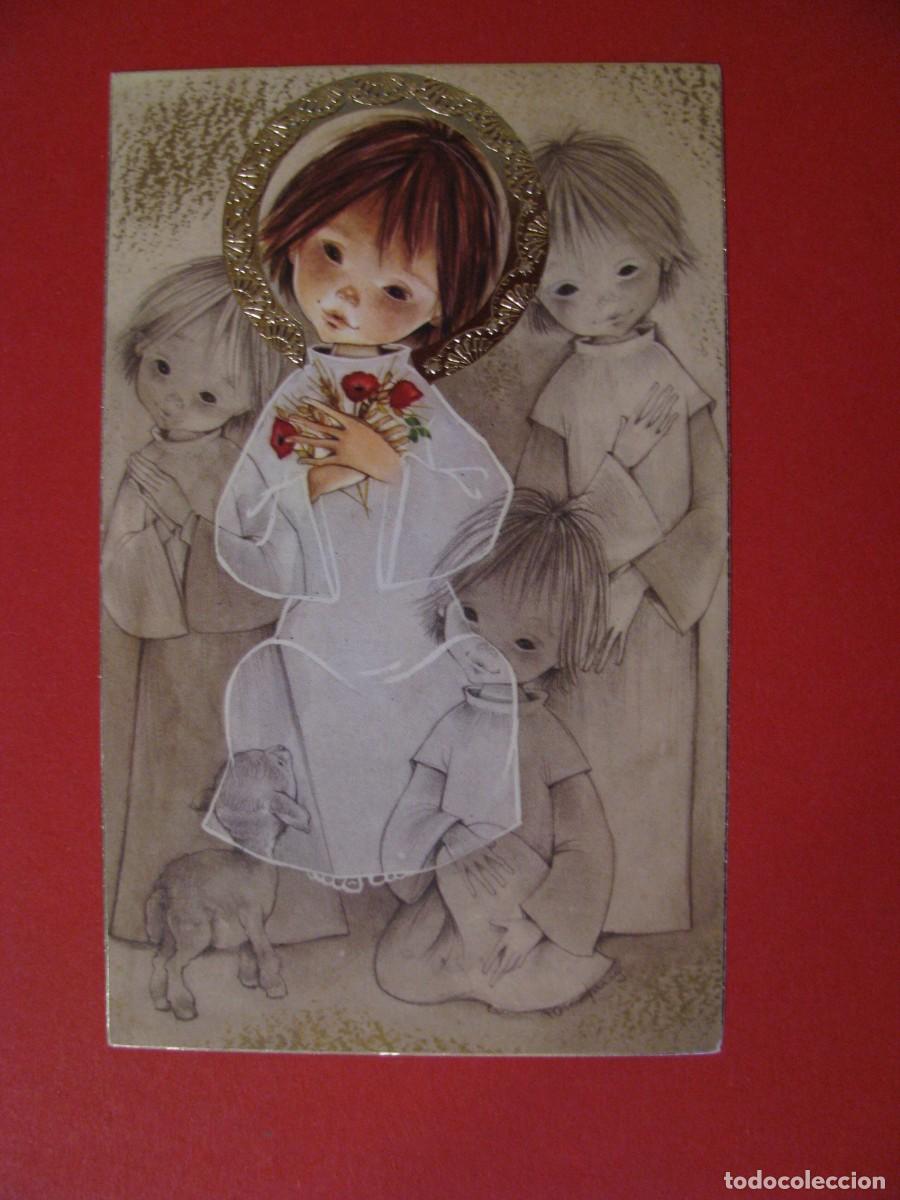 Postales: RECORDATORIO DE LA PRIMERA COMUNI&Oacute;N. IL. ROSER PUIG? MALAGA 1972. 11X7 CM.