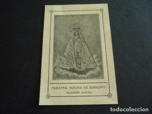 Cartoline: VILLANA&Ntilde;E ALAVA NUESTRA SE&Ntilde;ORA DE ANGOSTO ANTIGUA ESTAMPA
