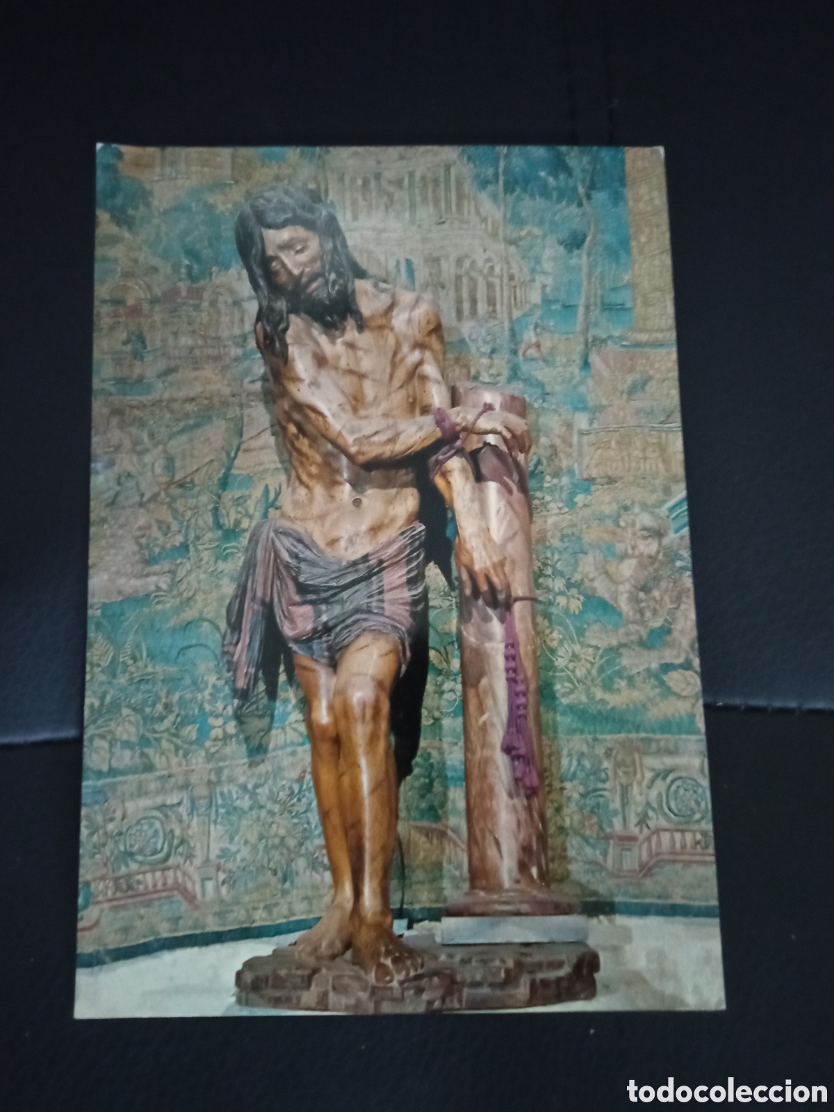 Postales: Antigua postal fotograf&iacute;ca, Catedral de Burgos, Cristo atado a la Columna.