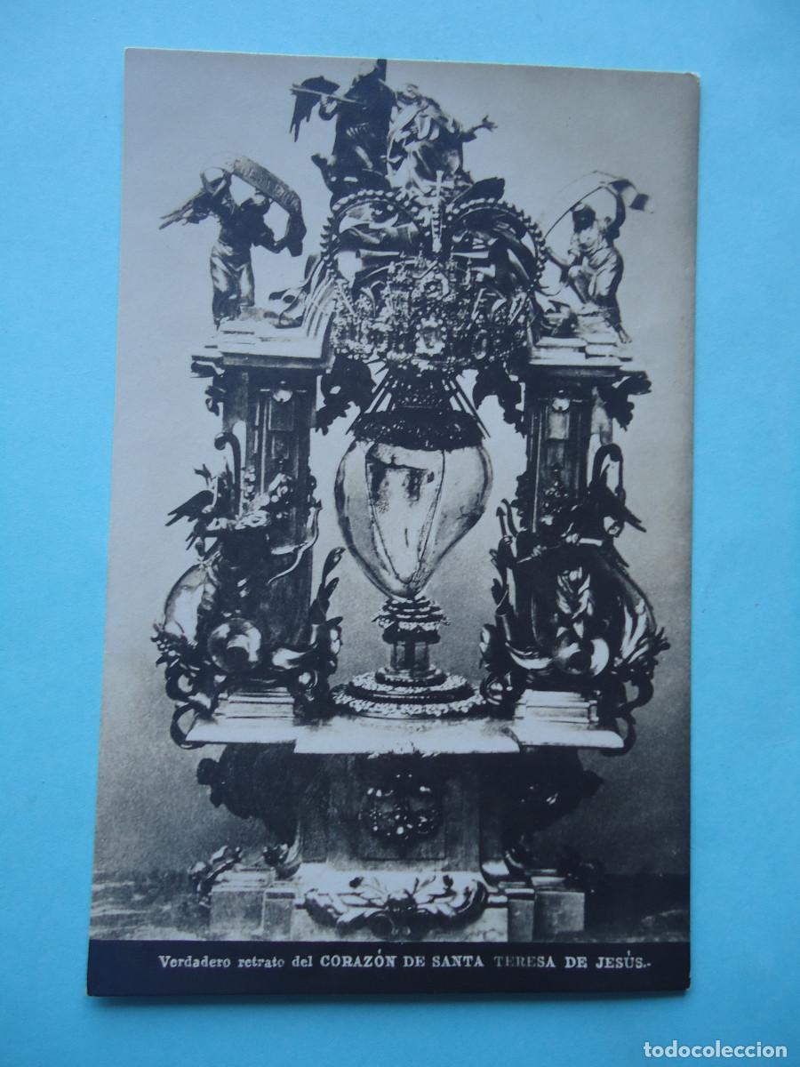 Postales: POSTAL DEL VERDADERO RETRATO DEL CORAZON DE SANTA TERESA DE JESUS. PP- 11
