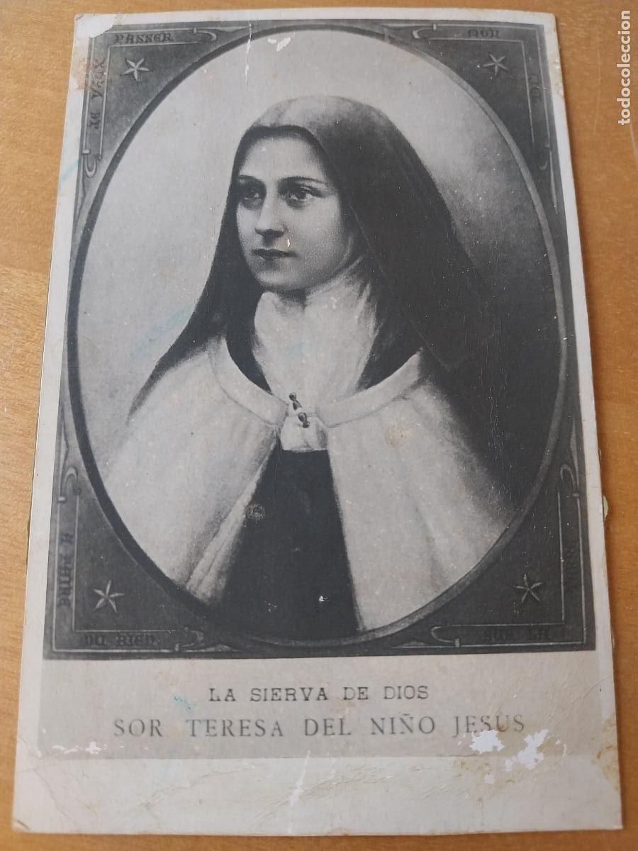 Postales: SOR TERESA NI&Ntilde;O JESUS ILUSTRACION DORSO DESPEGADO ALBUM TAMA&Ntilde;O POSTAL A&Ntilde;OS 30 40