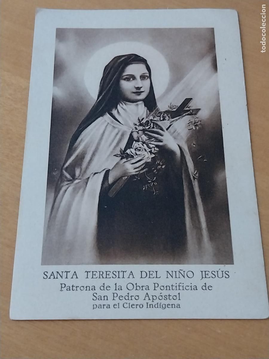 Postales: SANTA TERESITA NI&Ntilde;O JESUS 1926 OBRA SAN PEDRO APOSTOL CLERO INDIGENA ESTAMPA 12X8CMS ORIGINAL