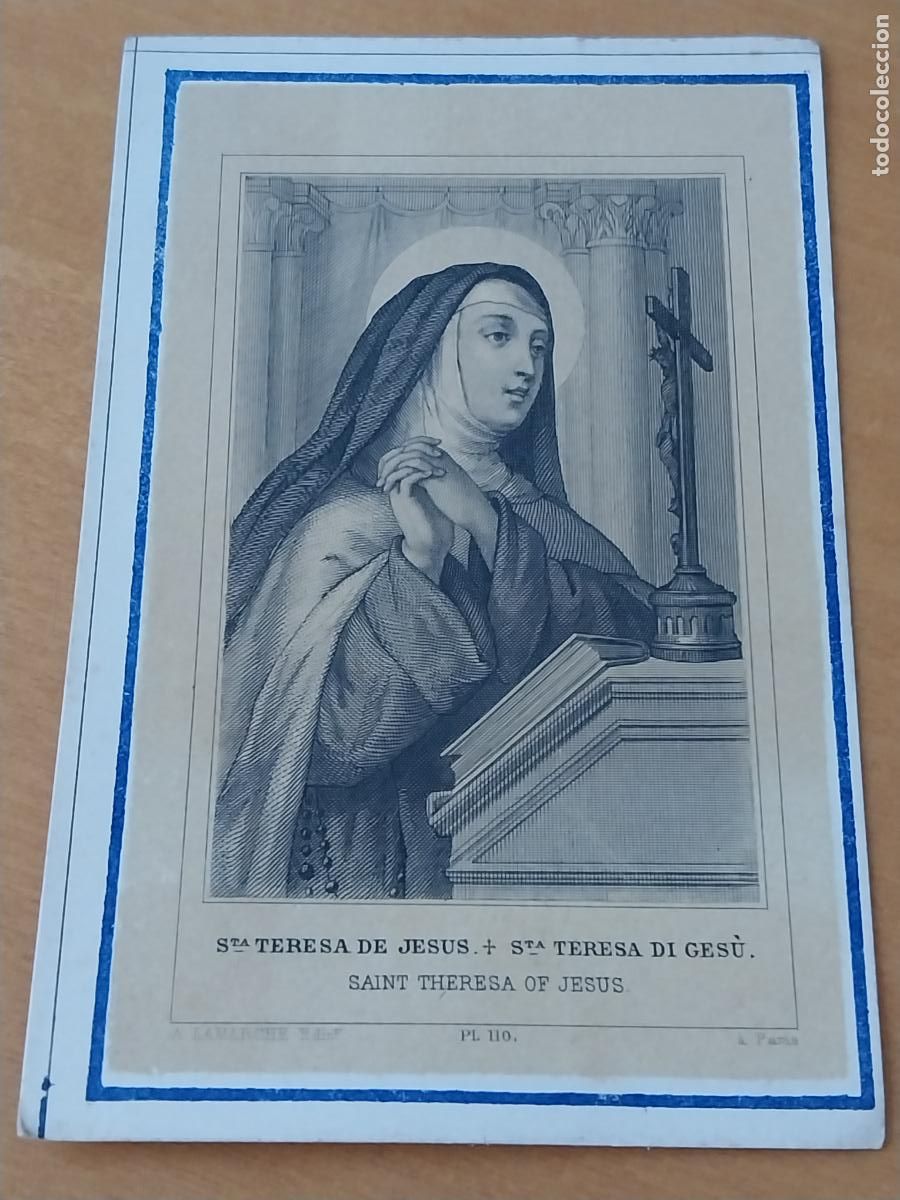 Postales: SANTA TERESITA NI&Ntilde;O JESUS 1920 APROX ESTAMPA 12X7,8CMS ORIGINAL