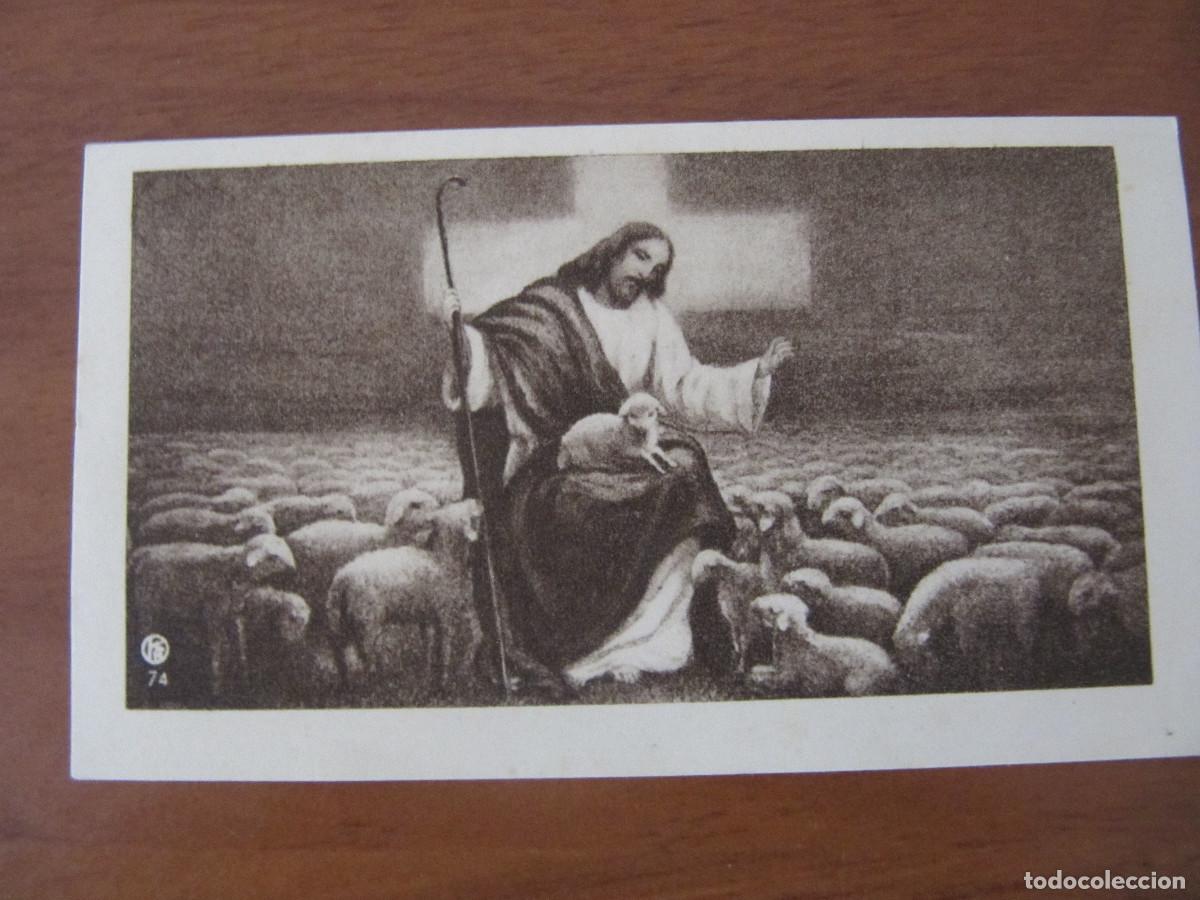 Postales: JESUS REBA&Ntilde;O OBEJAS ESTAMPA ANTIGUA RECORDATORIO 74
