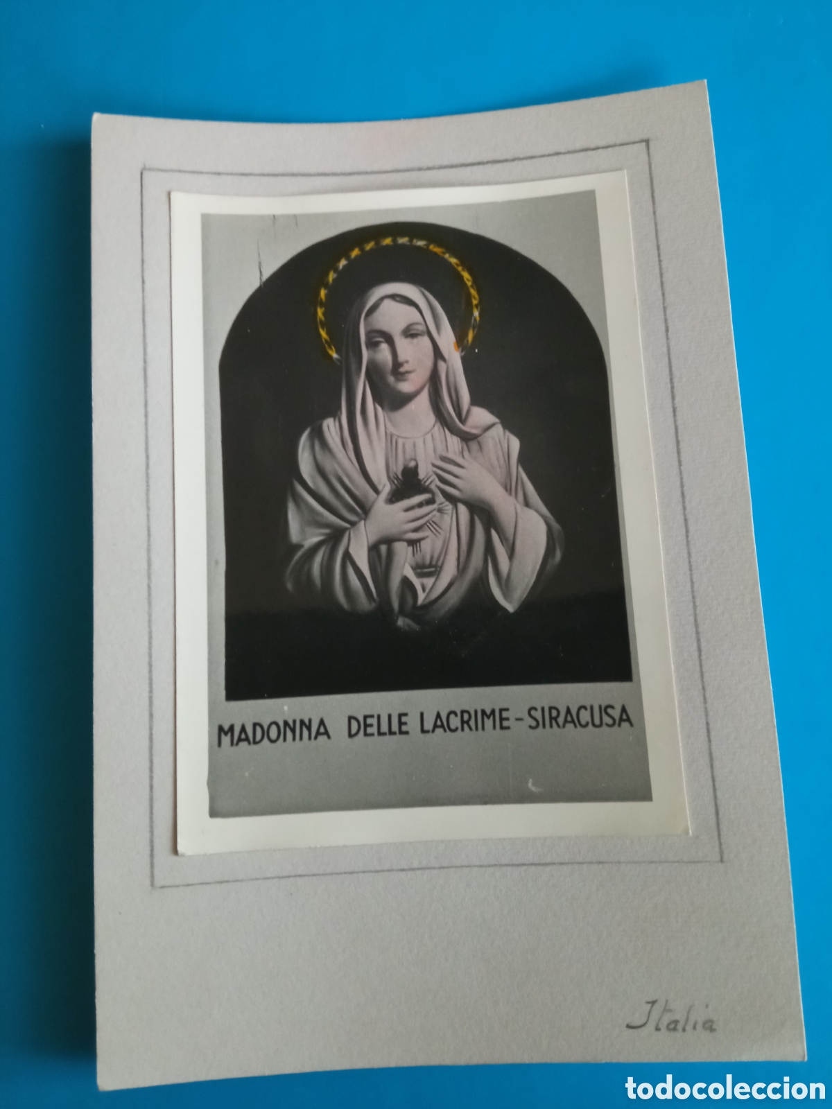 Cartoline: Antiguo recordatorio fotograf&iacute;co, Virgen de la L&aacute;grima, Siracusa (Italia)