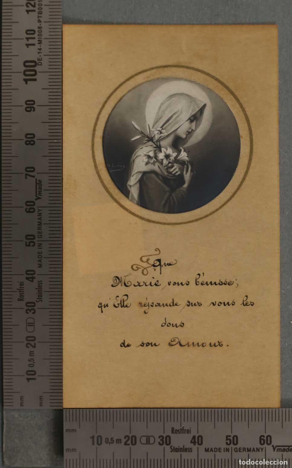 Postkarten: ESTAMPA. VIRGEN MARIA. LEYENDA MANUSCRITA