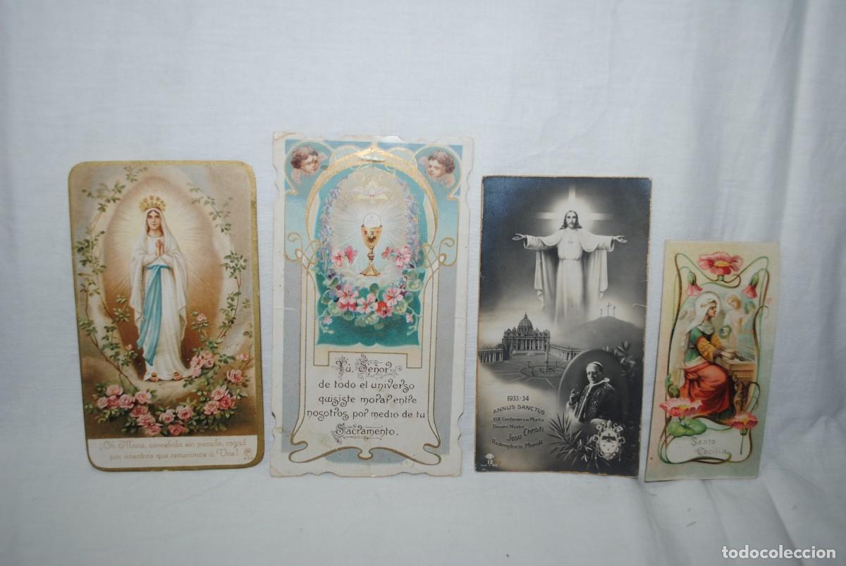 Postkarten: LOTE DE CUATRO RECORDATORIAS RELIGIOSAS .