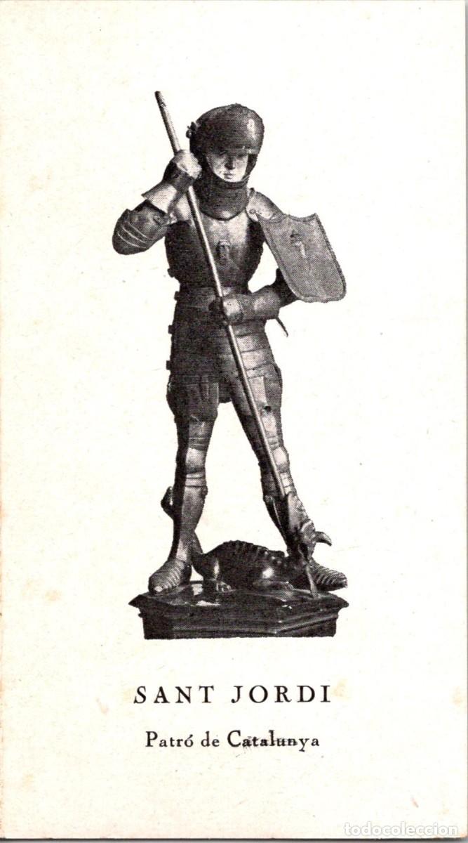 Postales: Sant Jordi - Patr&oacute; de Catalunya - L'est&agrave;tua d'argent conservada a la Capella de la P&agrave;tria... -D&iacute;ptic