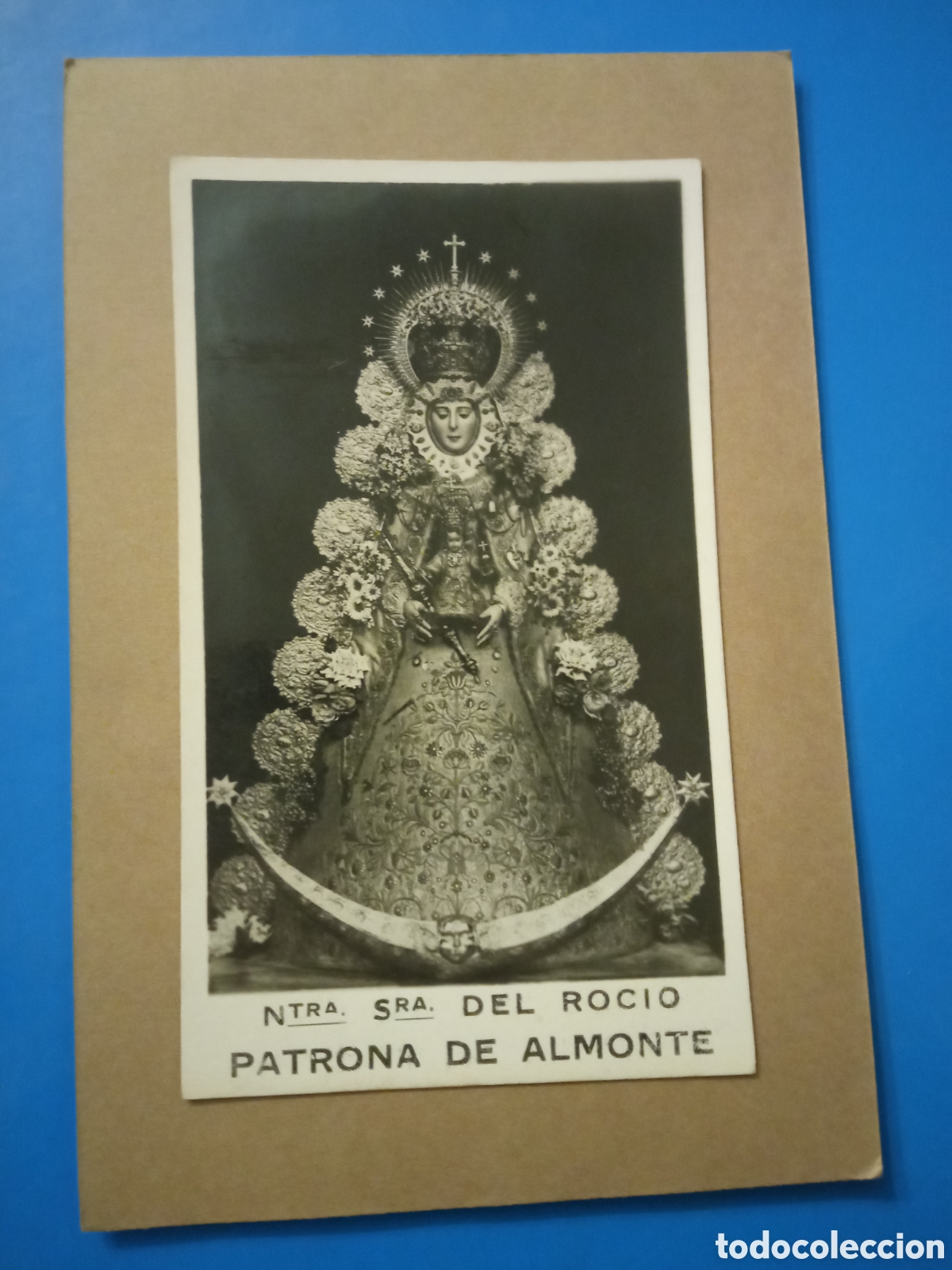 Postales: Antiguo recordatorio fotograf&iacute;co, Nuestra Se&ntilde;ora del Roc&iacute;o Patrona de Almonte.