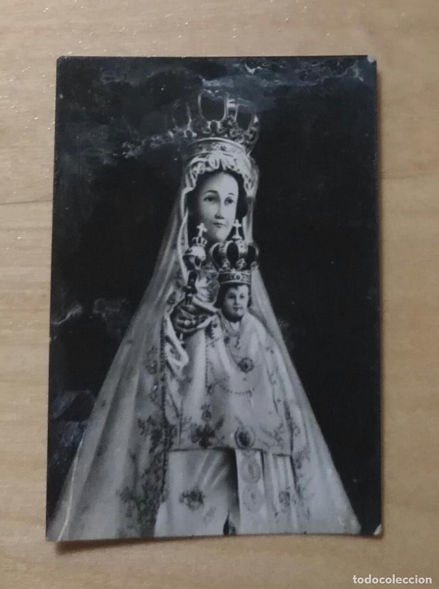 Postales: ESV 96 Peque&ntilde;a y Antigua Estampa Fotograf&iacute;a Virgen y Ni&ntilde;o coronados - 5.50cm x 4cm