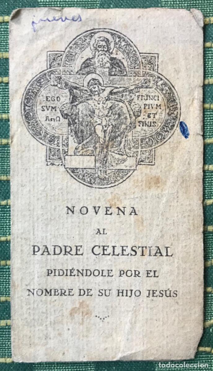 Postales: NOVENA AL PADRE CELESTIAL - ESTAMPITA D&Iacute;PTICO - Con: INVOCACI&Oacute;N Y ORACI&Oacute;N - Palma (Mallorca)