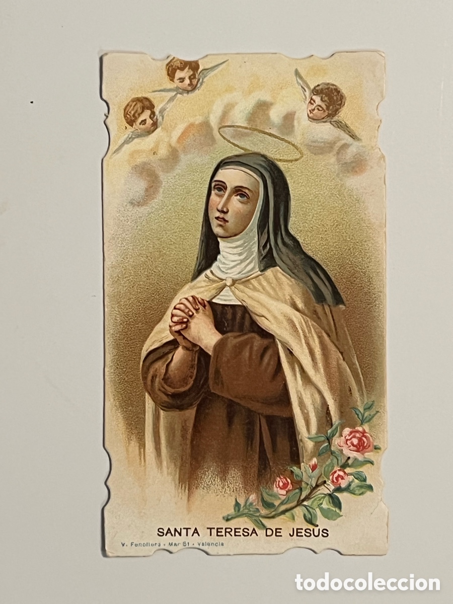 Postales: SANTA TERESA DE JESUS. Estampa religiosa. CONSAGRACI&Oacute;N &Aacute; SANTA TERESA DE JES&Uacute;S