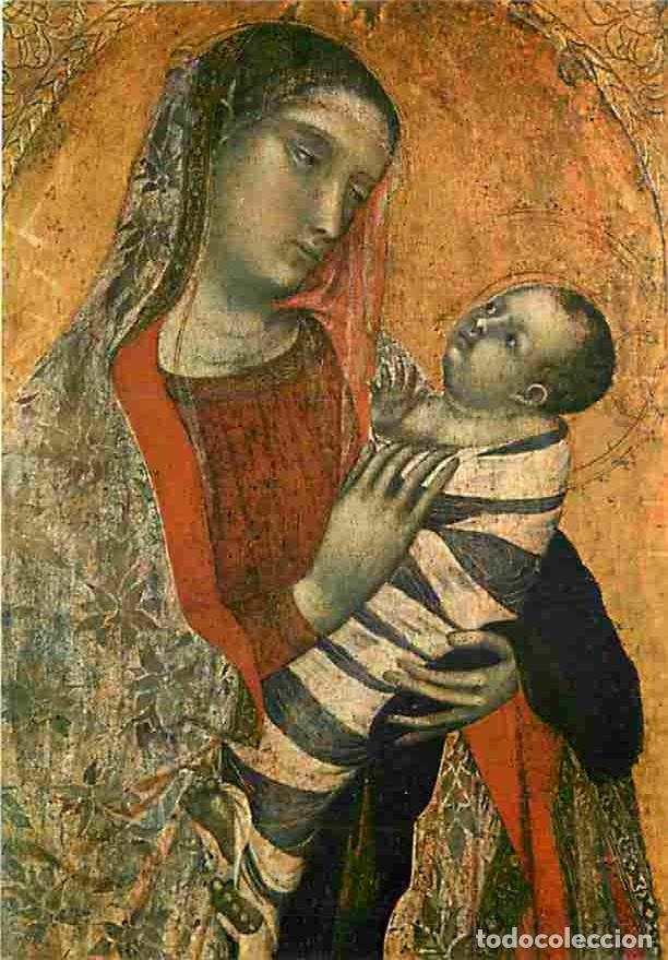 Postales: Art - Peinture Religieuse - Milano - Pinacoteca di Brera - Lorenzetti - Madone avec l'Enfant - CPM -