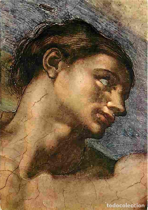 Postales: Art - Peinture Religieuse - Vatican - Chapelle Sixtine - Voute - La Cr&eacute;ation de l'homme - D&eacute;tail Ada