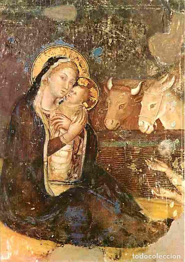Postales: Art - Peinture Religieuse - Assisi - Ste Claire - La Creche - Notre Dame avec l'Enfant J&eacute;sus - D&eacute;tai