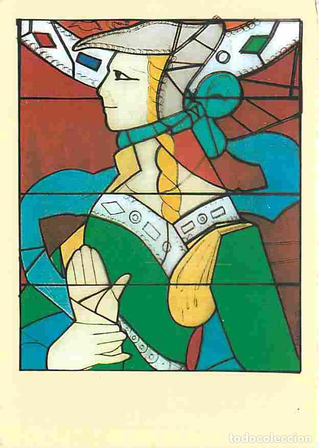 Postales: Art - Vitraux Religieux - Dessin de S&eacute;bastien Brousse d'apr&egrave;s un d&eacute;tail des vitraux de la Cath&eacute;drale