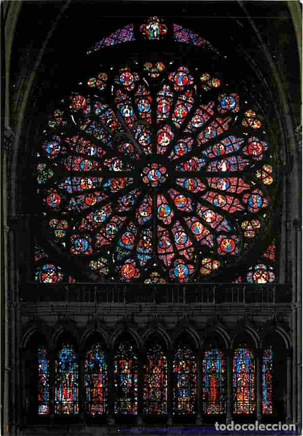 Cartes Postales: Art - Vitraux Religieux - Cath&eacute;drale de Reims - Grande Rose et Lancettes - CPM - Voir Scans Recto-Ve