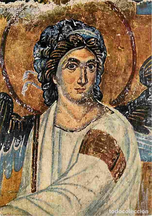 Postales: Art - Peinture Religieuse - Des Anges devant le S&eacute;pulcre du Crist - Fresque vers 1235 - Yougoslave -