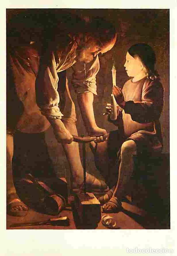 Cartoline: Art - Peinture Religieuse - Georges de la Tour - Saint-Joseph charpentier - Carte de la Loterie Nati