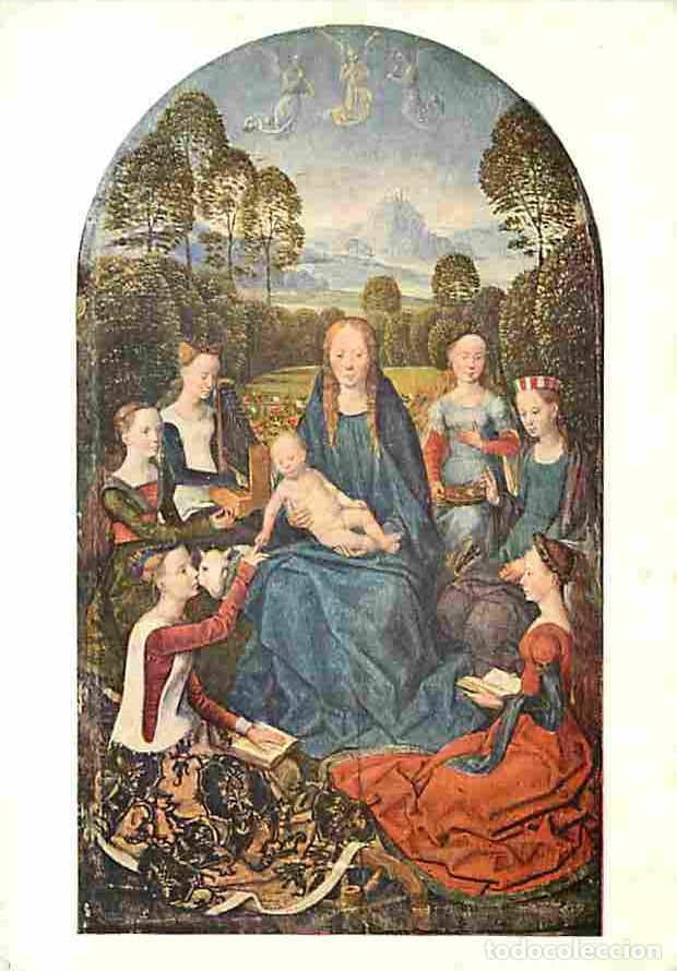 Postales: Art - Peinture Religieuse - Hans Memling - Mariage mystique de Sainte Catherine - Mus&eacute;e du Louvres d