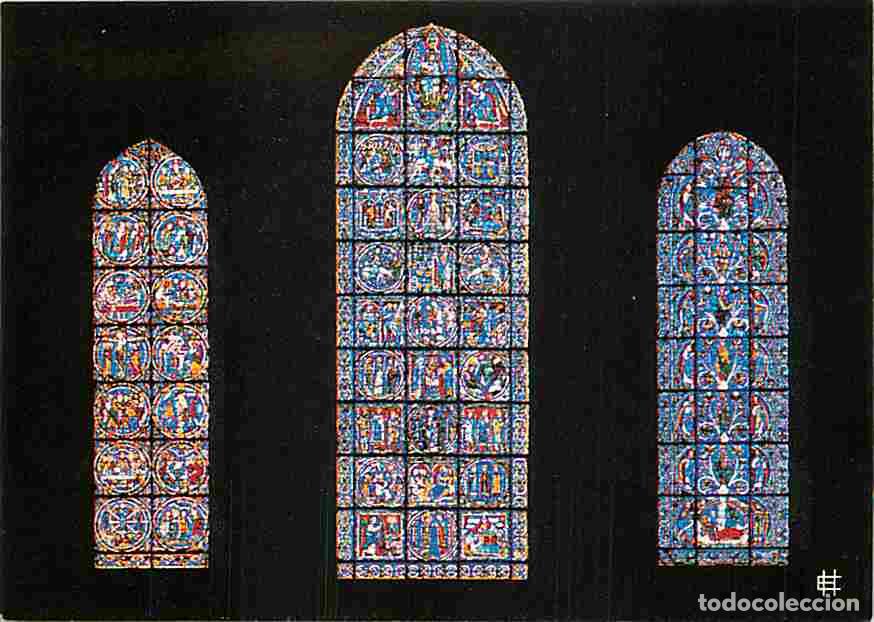 Postales: Art - Vitraux Religieux - Chartres - Cath&eacute;drale Notre-Dame - 76 - Fa&ccedil;ade ouest : les verri&egrave;res du XI