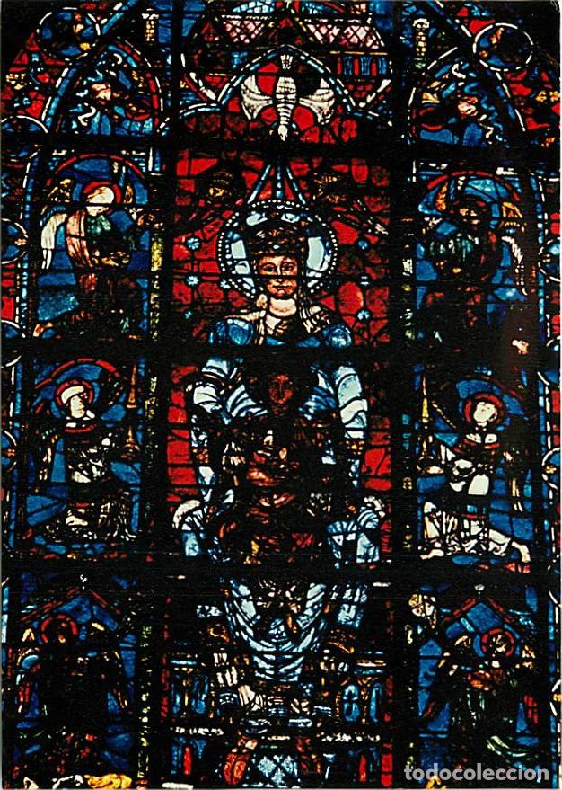 Postkarten: Art - Vitraux Religieux - Chartres - Cath&eacute;drale Notre-Dame - Notre-Dame de la Belle Verri&egrave;re - Anges