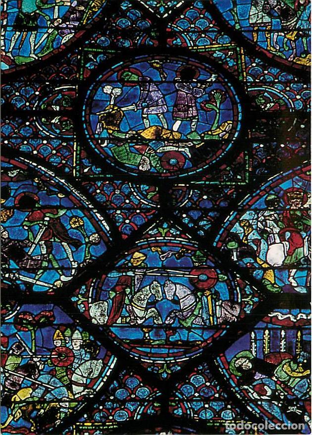 Postkarten: Art - Vitraux Religieux - Chartres - Cath&eacute;drale Notre-Dame - Roland (d&eacute;tail de la vie de Charlemagne