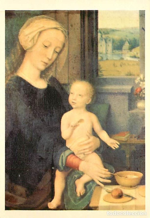 Cartoline: Art - Peinture Religieuse - G&eacute;rard David - La Vierge &agrave; la cuill&egrave;re - Carte de la Loterie Nationale -
