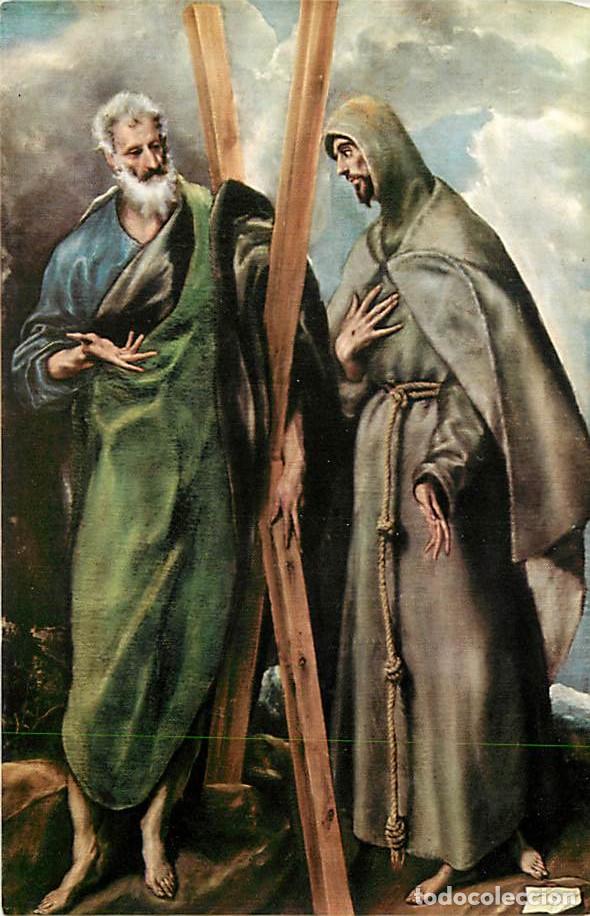 Cartoline: Art - Peinture Religieuse - Dominicos Th&eacute;otocopuli dit Le El Greco - Saint Andr&eacute; et Saint Fran&ccedil;ois -