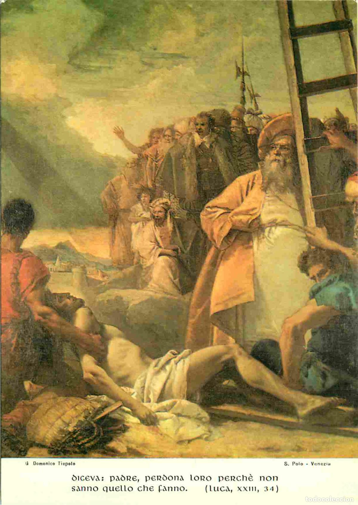 Postais: Art - Peinture Religieuse - Gian Domenico Tiepolo - Via Crucis 1747 - Stazione XI - Ges&ugrave; viene inchi