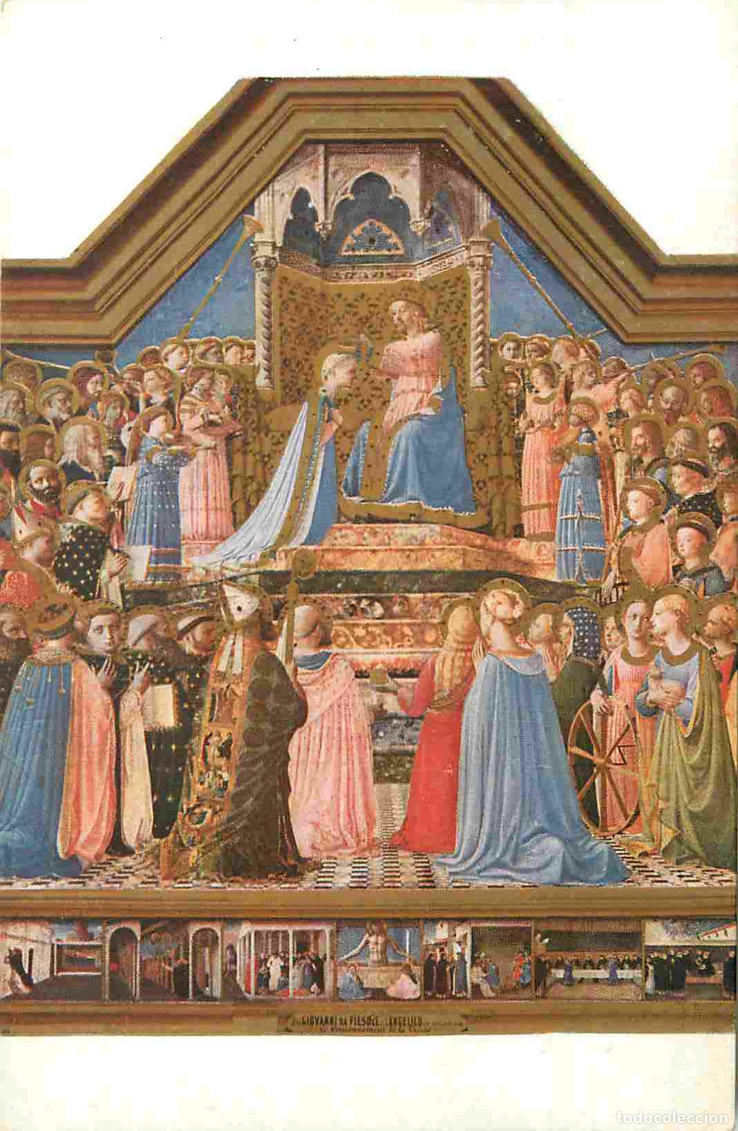 Postais: Art - Peinture Religieuse - Fra Giovanni dit Beato Angelico - Couronnement de la Vierge - Mus&eacute;e du L