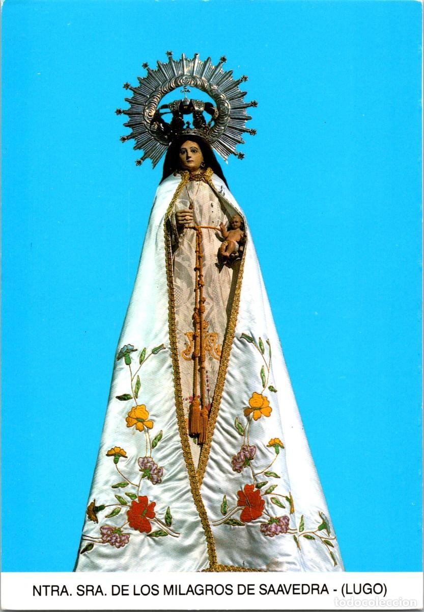 Postcards: Saavedra (Lugo) - Ntra. Sra. de los Milagros - Reverso: Oraci&oacute;n - Postales Fama - 150x104mm