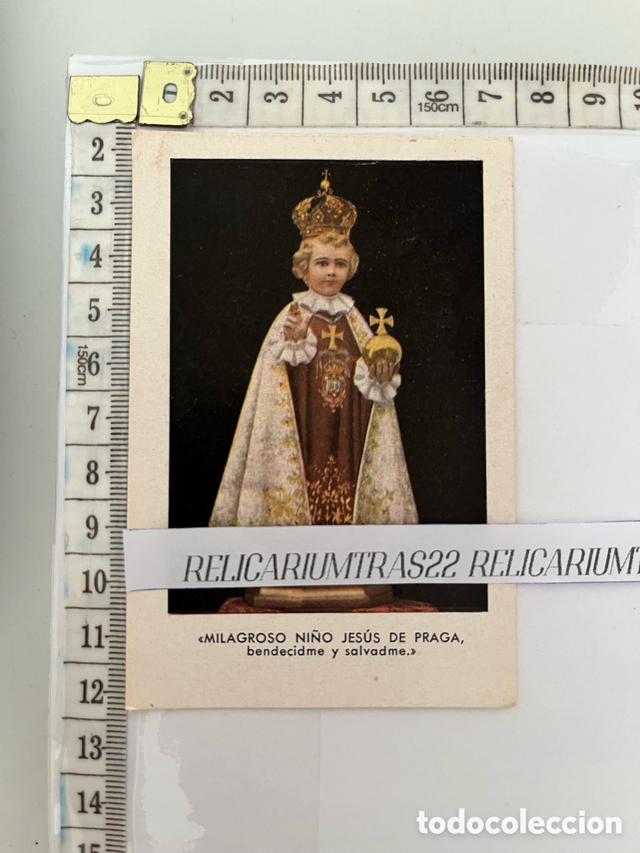 Postales: Antigua estampa del Milagroso Ni&ntilde;o Jes&uacute;s de Praga