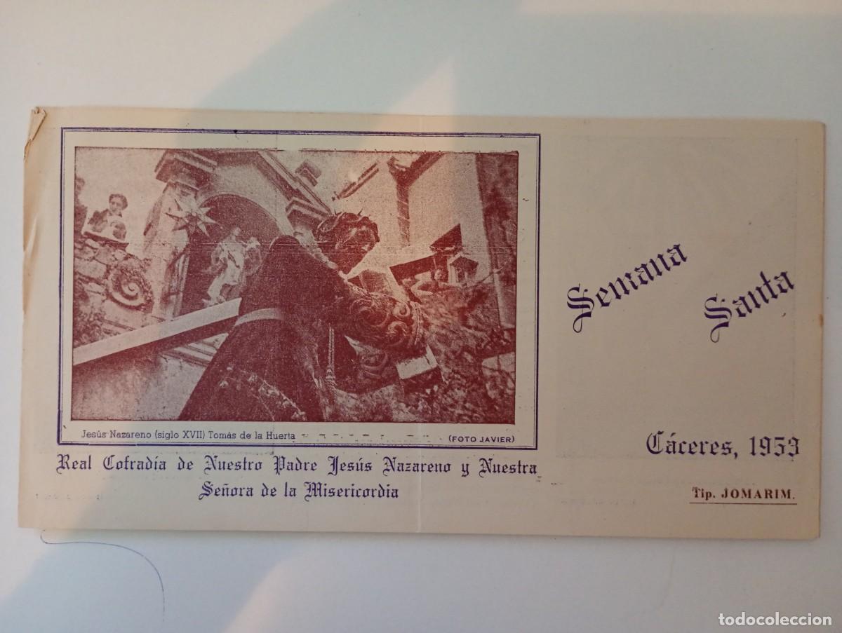 Postales: Programa Semana Santa de C&aacute;ceres - 1953 - Foto 1