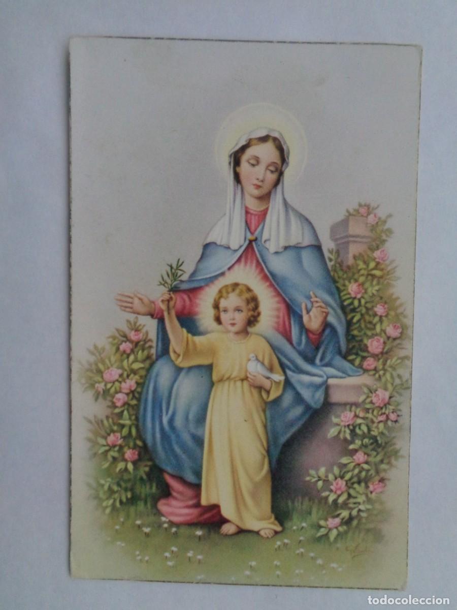 Postais: PRECIOSA POSTAL CON DIBUJO DE LA VIRGEN CON EL NI&Ntilde;O , A&Ntilde;OS 40