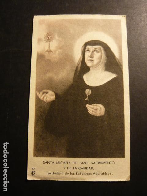 Postais: SANTA MARIA MICAELA DEL SANTISIMO SACRAMENTO ANTIGUA ESTAMPA