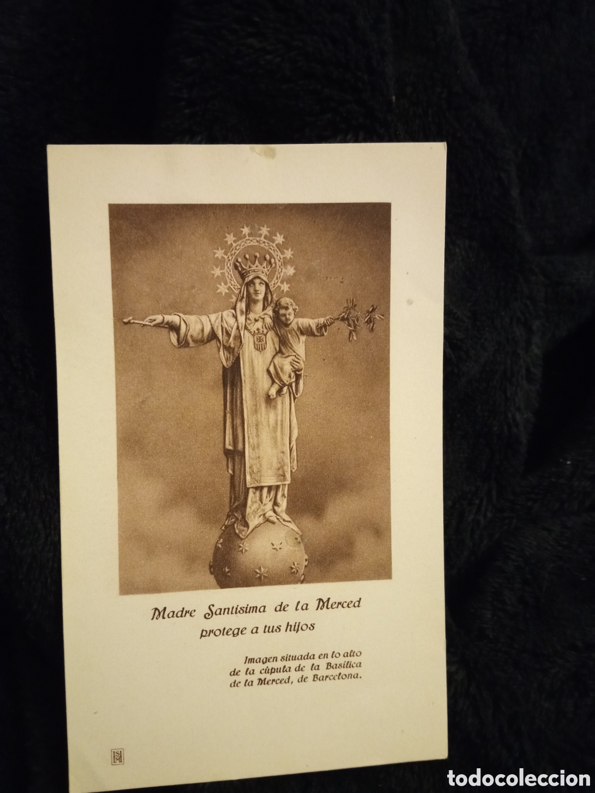 Postales: Antiguo recordatorio, Madre Sant&iacute;sima de la Merced, Barcelona