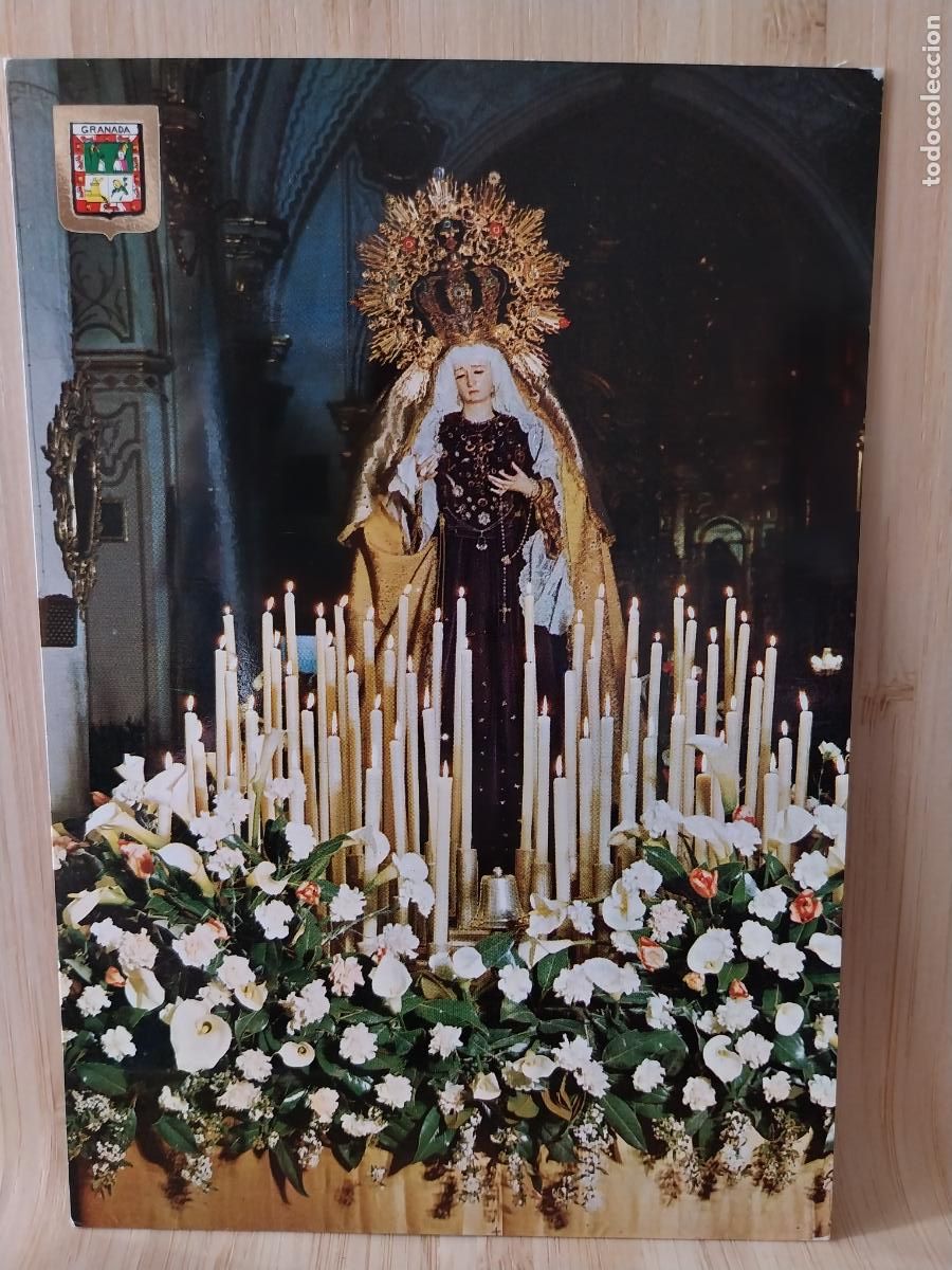 Postais: VIRGEN MAR&Iacute;A SANTISIMA DE LAS PENAS SEMANA SANTA GRANADA ED FISA 122 ***