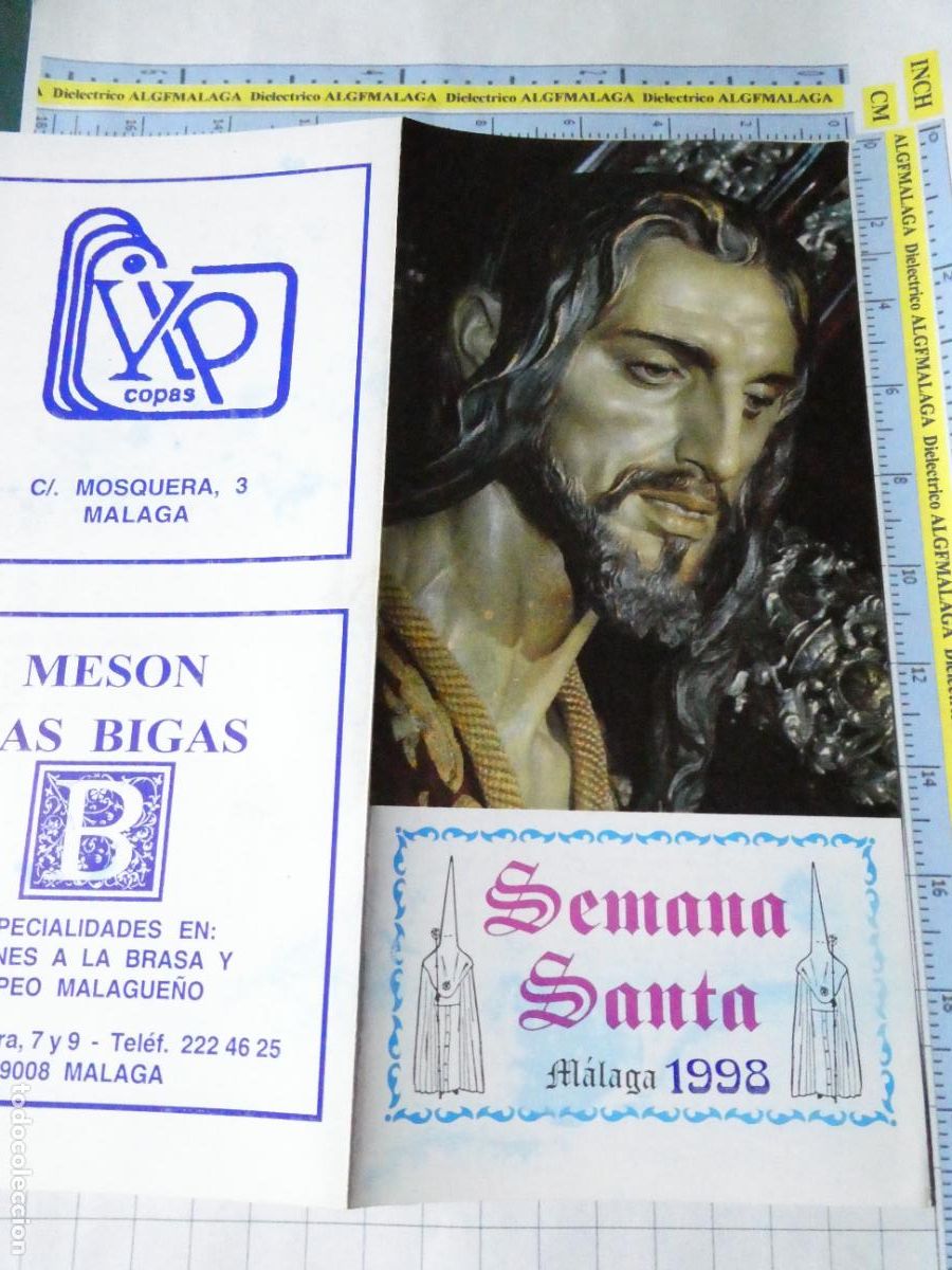 Postais: PROGRAMA RELIGIOSO SEMANA SANTA M&Aacute;LAGA HORARIOS ITINERARIOS A&Ntilde;O 1998. 1407