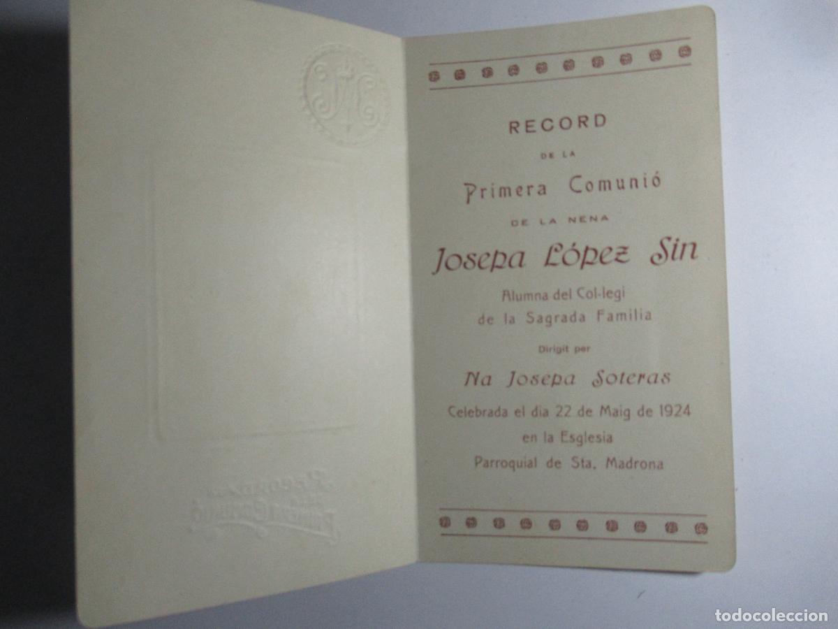 Postales: Recordatorio Primera comuni&oacute;n 1924 - Foto 2