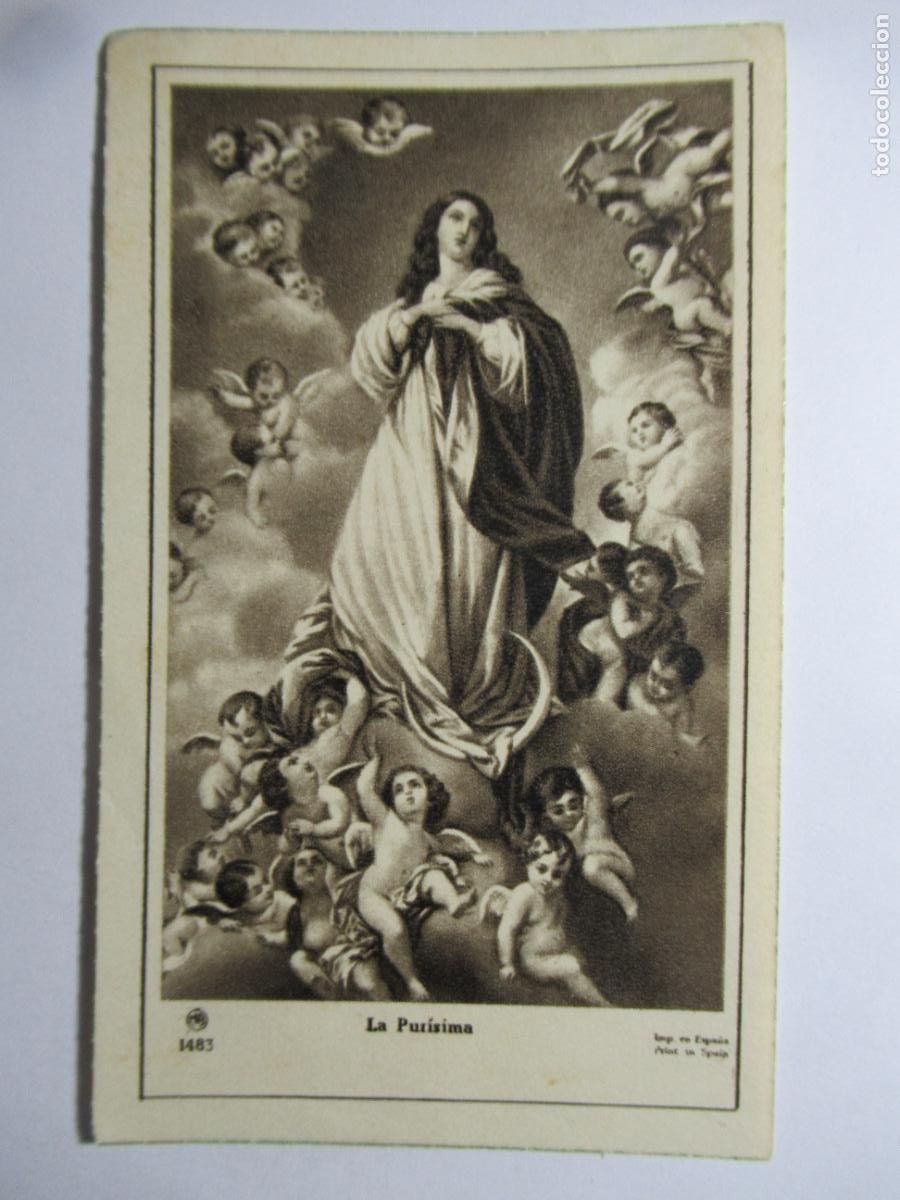 Postales: Estampita La Pur&iacute;sima - Foto 1
