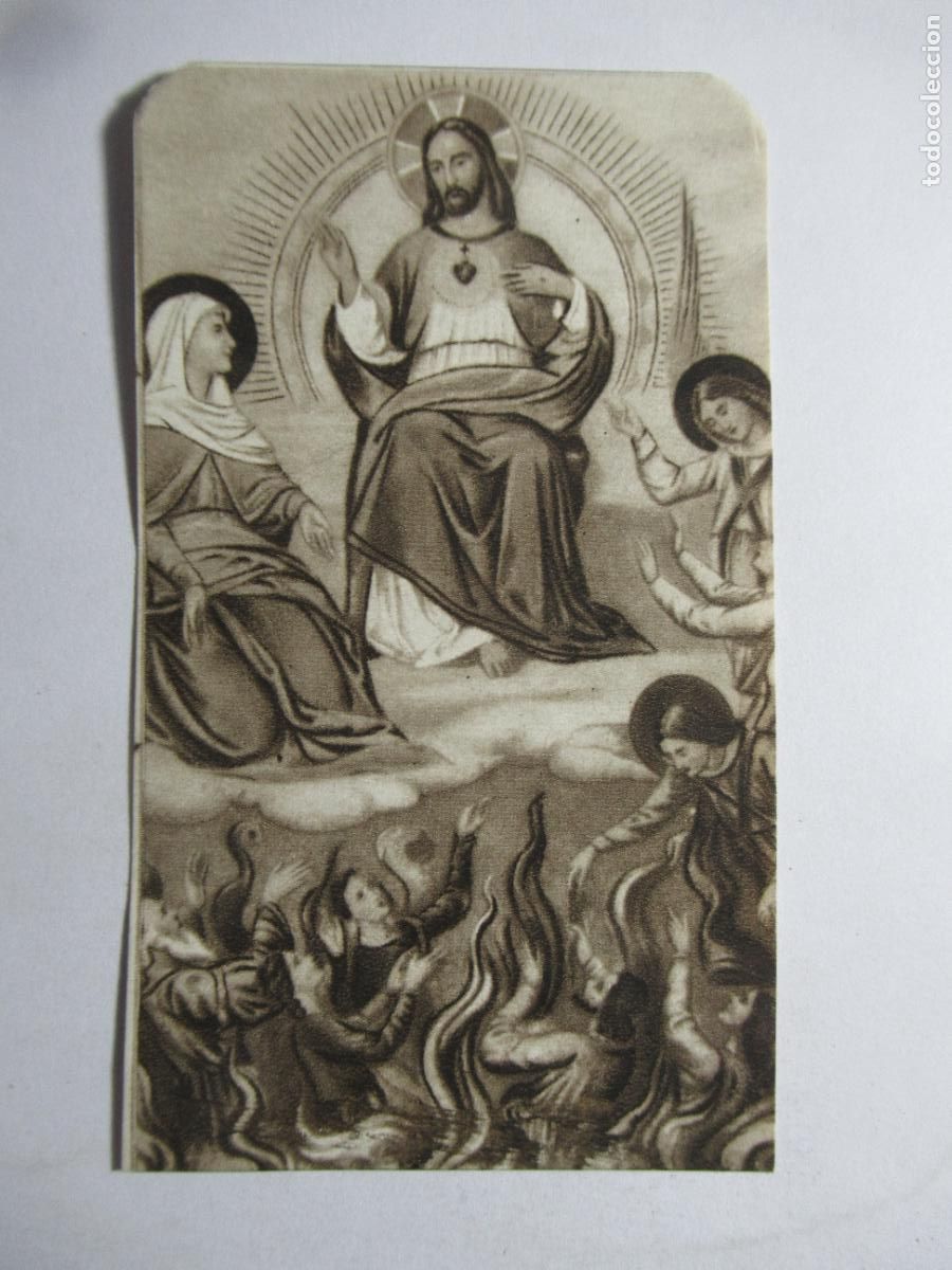 Postales: Estampita El Purgatorio - Foto 1