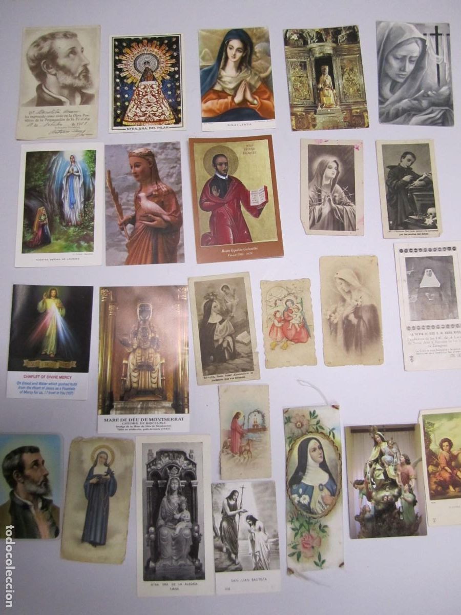 Postales: lote 24 estampas religiosas - Foto 1