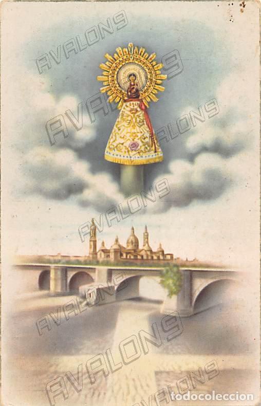 Postales: Postal de la Virgen de El Pilar en Zaragoza - 1951 - Escrita