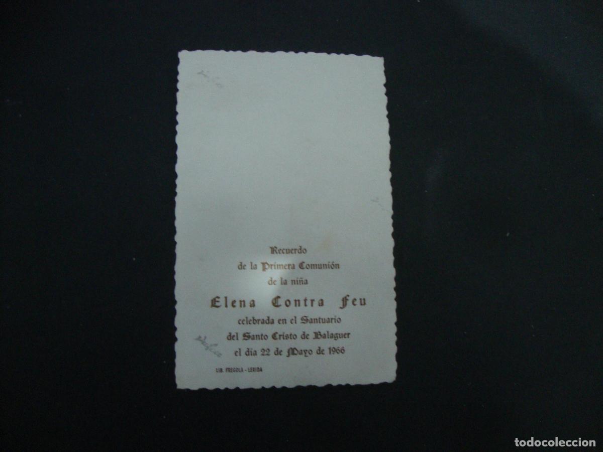 Postales: RECORDATORIO PRIMERA COMUNION BALAGUER 1966 - Foto 2