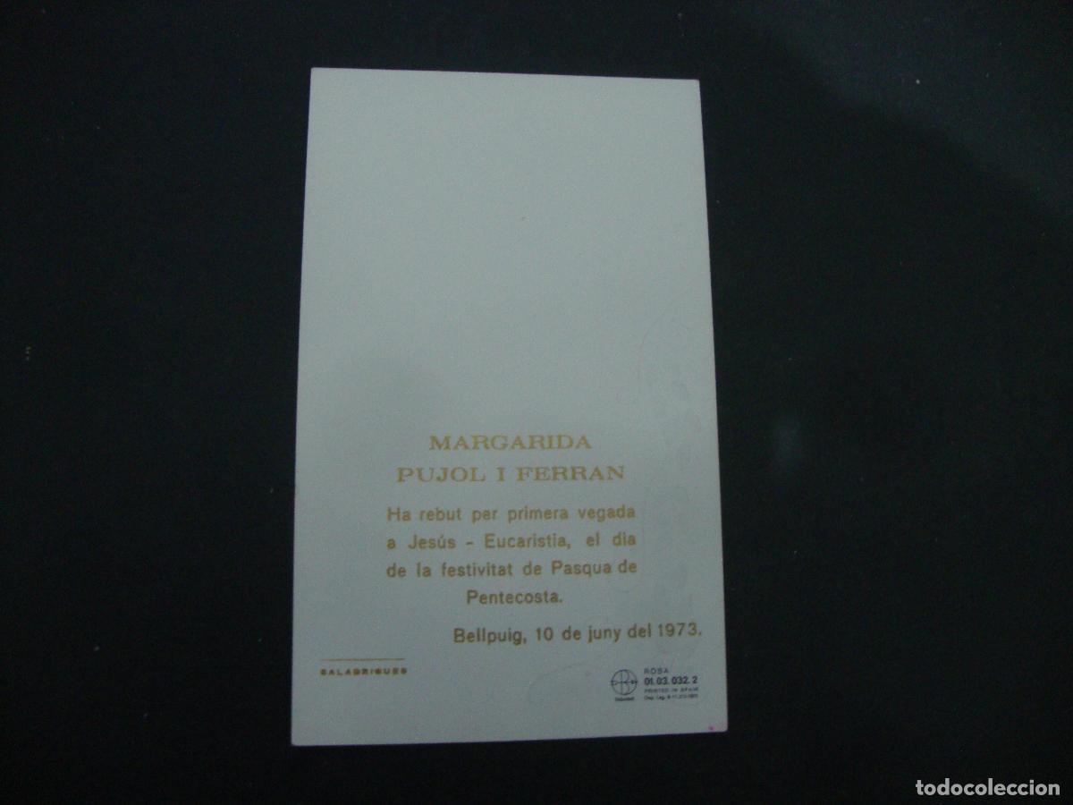 Postales: RECORDATORIO PRIMERA COMUNION BELLPUIG 1973 - Foto 2