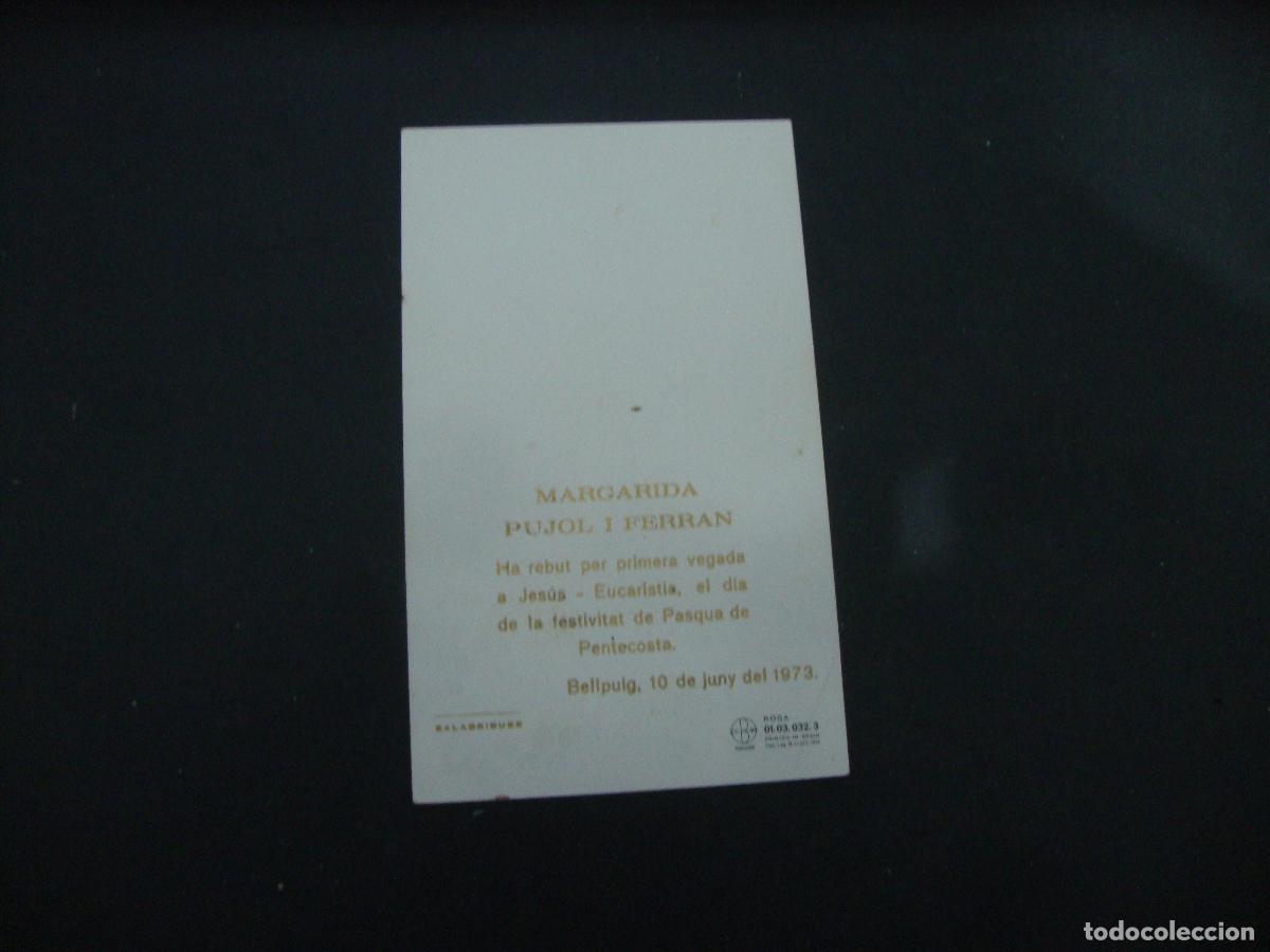 Postales: RECORDATORIO PRIMERA COMUNION BELLPUIG 1973 - Foto 2